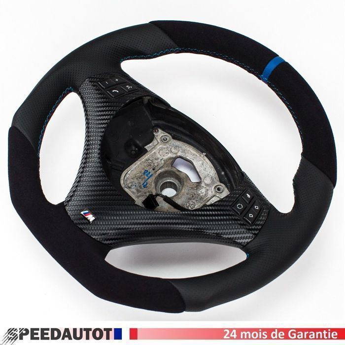 Volant aplati alcantara Cuir BMW M-POWER E90 E91 reconditionné