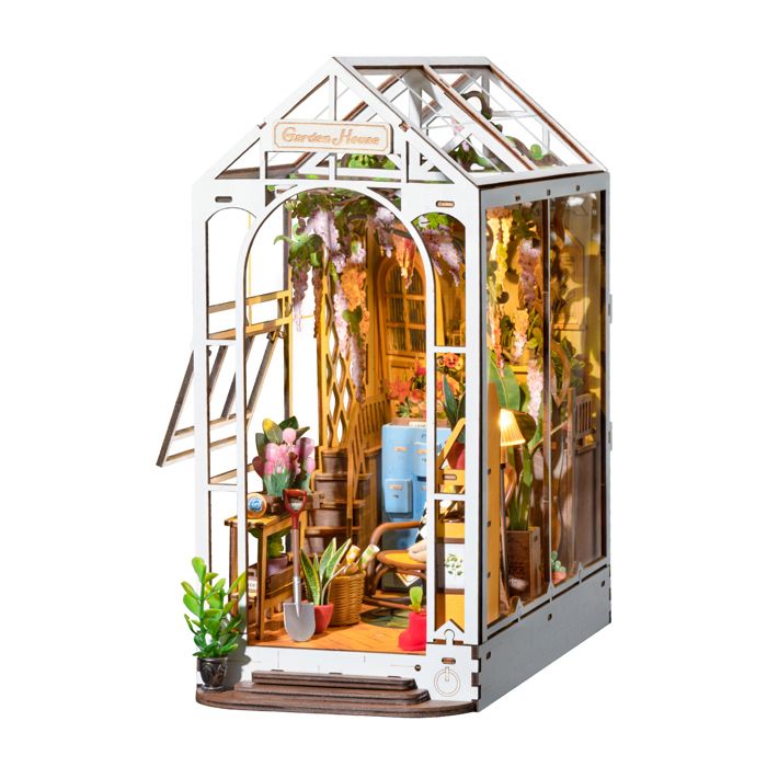 Mini Maison Fleurie de Cathy Miniature de poupée Serre, en Bois Mini Maison Fleurie de Cathy Miniature de poupée Serre, en Bois