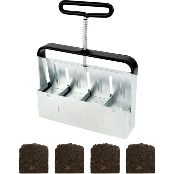 Bloqueur De Sol Manuel 5,1 Cm – Presse Motte Terre Pour Semis Écologique – Outil Jardinage Sans Pot