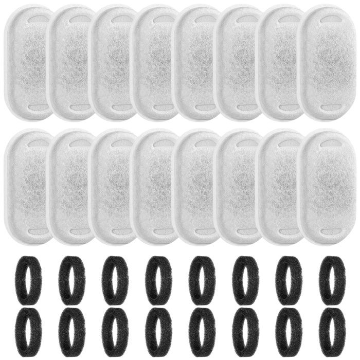 Comparer les prix de Filtre Remplacement Fontaine À Eau Pour Chat 16 Pièces En Acier Inoxydable Compatible Avec Modèles Pour Chiens Et Chats Label