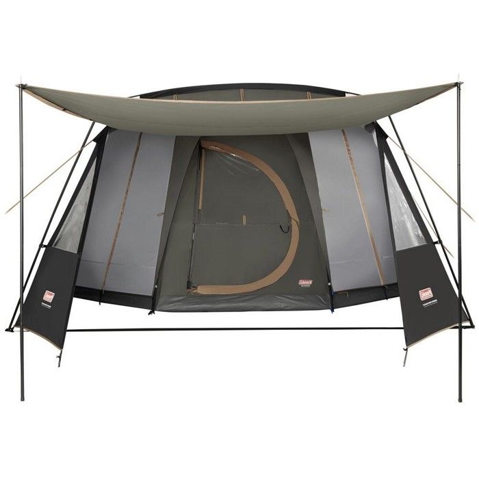 Auvents de tentes - COLEMAN - Octagon 8 Front Extension - Vert - 116 m² - Polyester enduit PU ignifuge