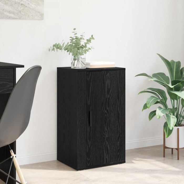 Buffet - VIDAXL - 880993 - Chêne noir patiné - Bois dingénierie - 1 porte 40x33x70 cm