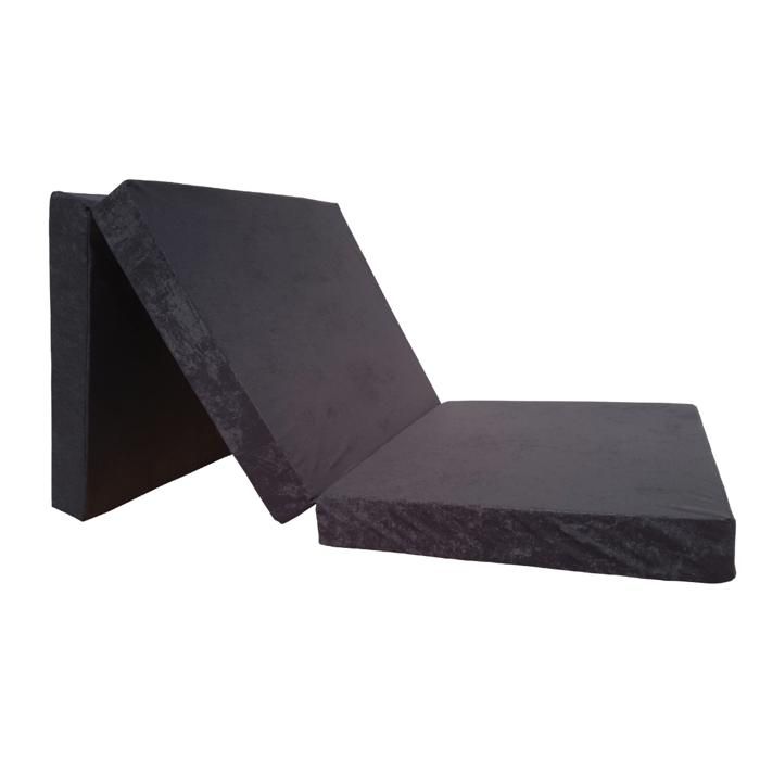 Une chauffeusse pliable 198 x 80 x 10 cm - 0001 Noir Une chauffeusse pliable 198 x 80 x 10 cm - 0001 Noir