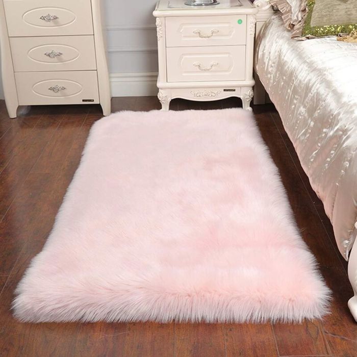 Tapis pour Le Salon Tapis de décoration Canapé Natte la Chambre à Coucher lit canapé ou Chaise (Rose 60 x 100 cm)