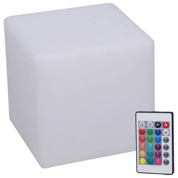 Lampe Cube LED avec télécommande RGBW 16 couleurs réglables 4 modes veilleuse Durable pour lintérieur de la maison Bar .