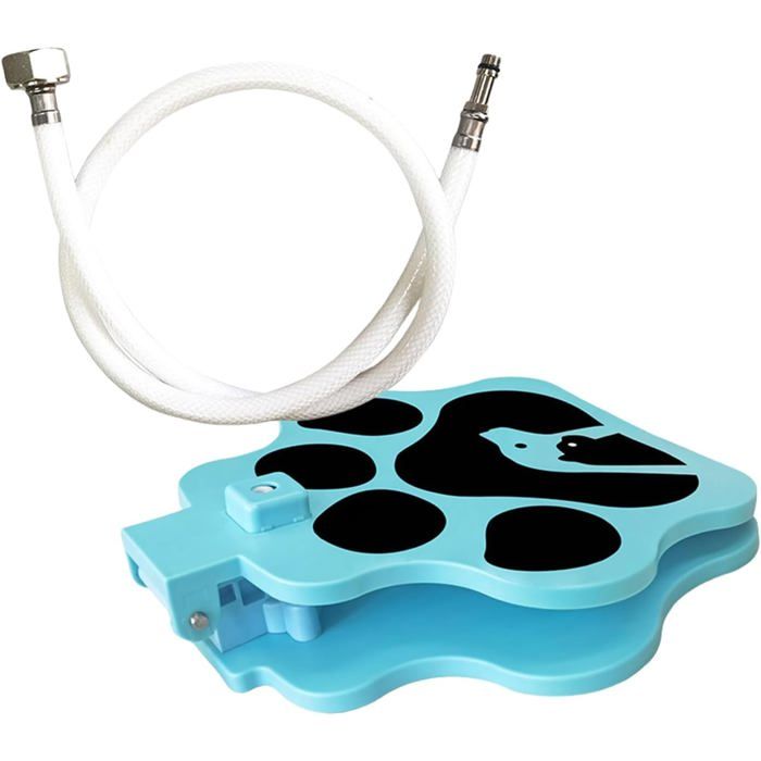 Fontaine à eau pour chien à pédale - Distributeur deau pour animaux de compagnie en PP (225x22x67cm)Abreuvoir et jouet arroseur