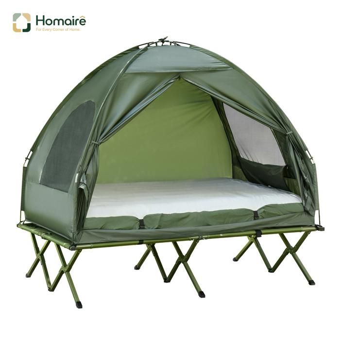 Ensemble de camping pour 2 personnes avec tente imperméable matelas gonflable et pompe à pied pour aventures en plein air