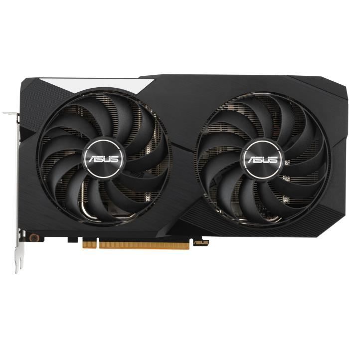 ASUS DUAL RX6600XT O8G OC Edition carte graphique Radeon RX 6600 XT 8 Go GDDR6 PCIe 4.0 HDMI 3 x DisplayPort - vue 2