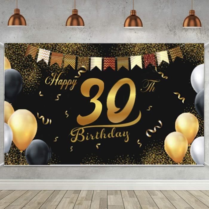 Decoration Anniversaire 30 Ans, Vert Et Or Ballon 30 Ans, Deco Anniversaire 30 Ans Femme, Banderole Joyeux Anniversaire 30 Ans, 30 Ans Anniversaire Fête Deco Homme
