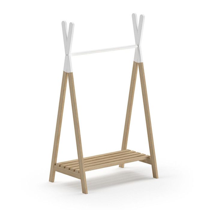 Portant à Vêtements Enfant Métal Nuage – 132x81x36 Cm, Gris Clair, Idéal Chambre Bébé Et Enfant
