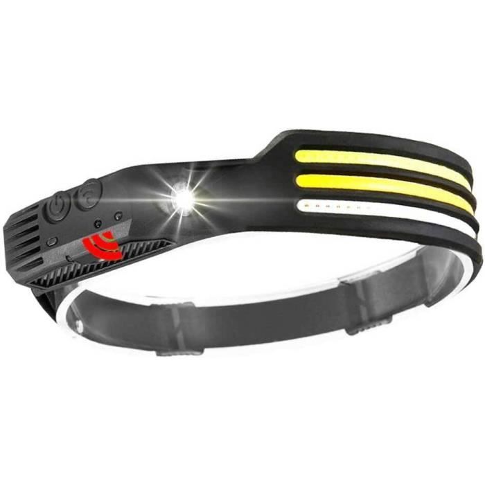Lampe Frontale Pêche De Nuit 4 Modes Induction Étanche Jogging Réglable ...