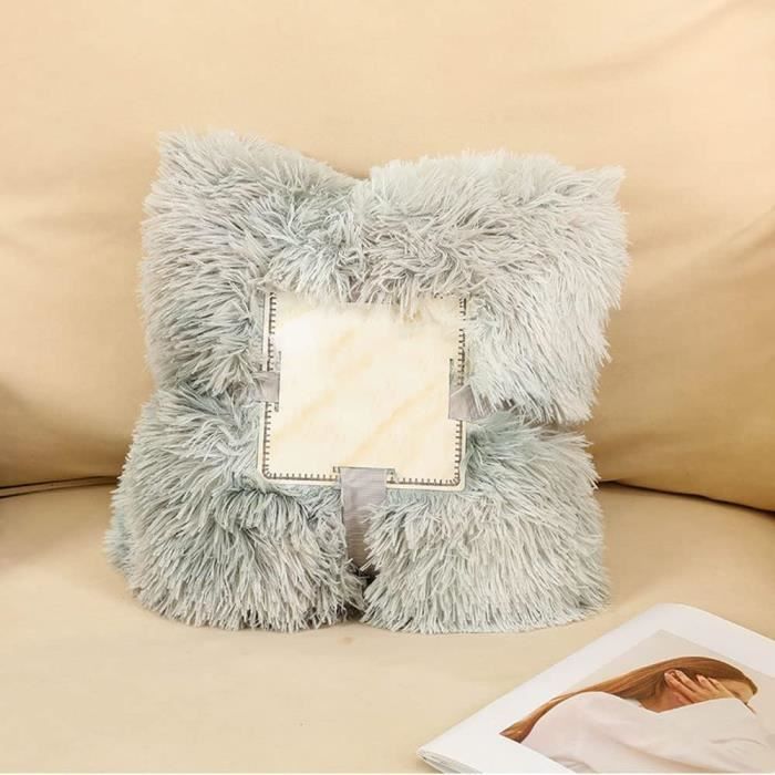 BENVWE Couverture à Bulles En Fausse Fourrure, Douce, Confortable Et épaisse, Couverture Pelucheuse Pour Canapé, Chaise, Lit, 130 X 160 Cm, Blanc Crème