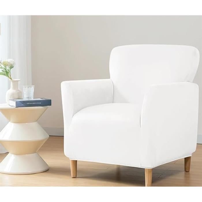 Housse 2 Pièces Pour Fauteuil Club (style Tullsta) - Velours Extensible - Protection Et Relooking - Lavable Machine - 2