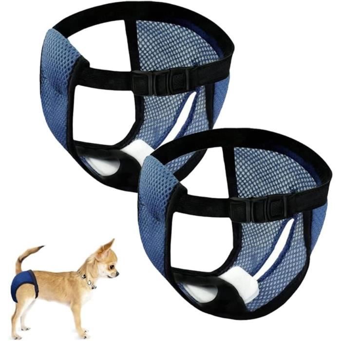 Culotte Menstruelle Chien Femelle L - Pantalon Hygiénique avec 6 Coussinets en Coton de Remplacement