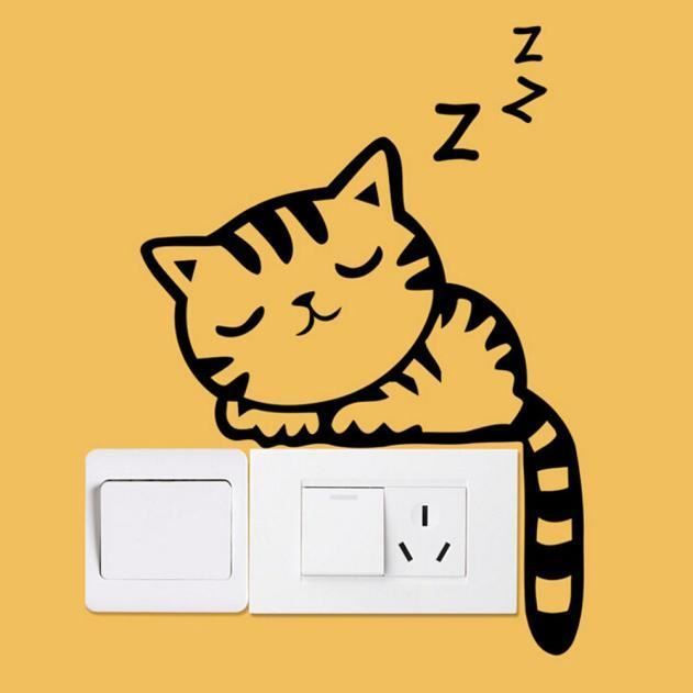Chat Stickers Muraux Interrupteur De Lumiere Decor Stickers Art Mural Bebe Chambre D Enfant Zs325 Achat Vente Stickers Soldes Sur Cdiscount Des Le Janvier Cdiscount