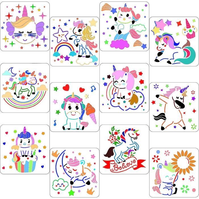 Kit de peinture de diamant 5D pour enfants, dessin animé, licorne, Animal, avec