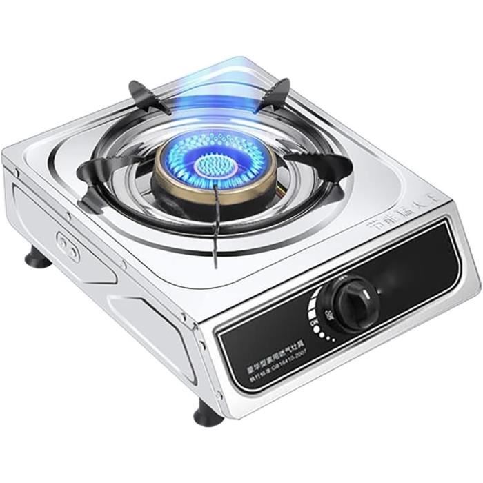 Plaque de Cuisson Gaz Table de Cuisson à gaz Portable en Acier