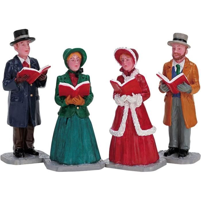 Harmonie de Noël, Personnages pour Village de Noël en polyrésine, Lot