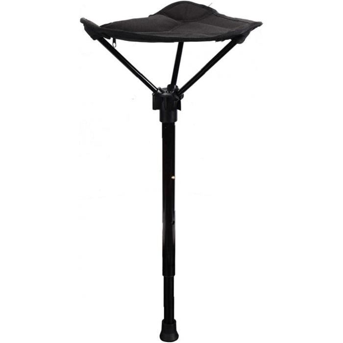 Tabouret Pliant Télescopique – Hauteur Réglable 6-45 Cm – Charge Max 180 Kg – Léger 1 Kg – Pour Camping, Pêche, BBQ
