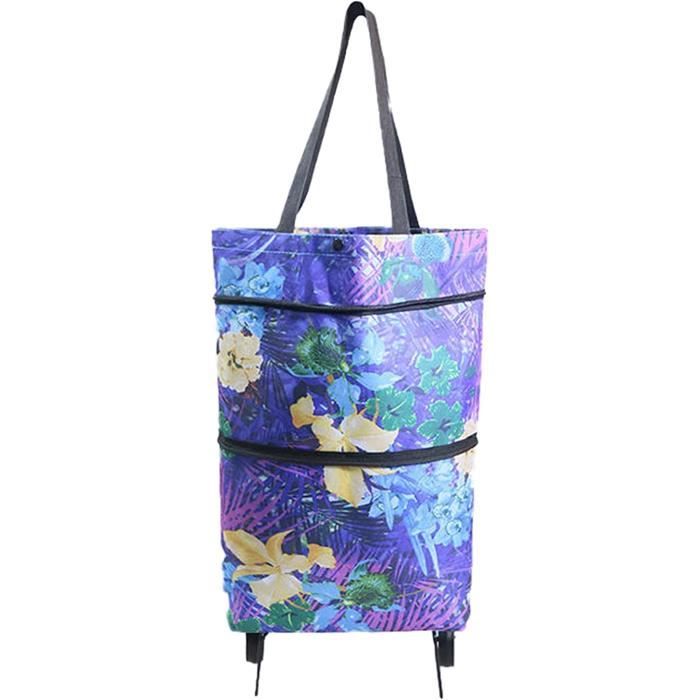 Chariot De Courses Pliable Strex - Sac Amovible 45L - Roues XXL - Capacité 45kg - Pour Supermarché, Marché - 7