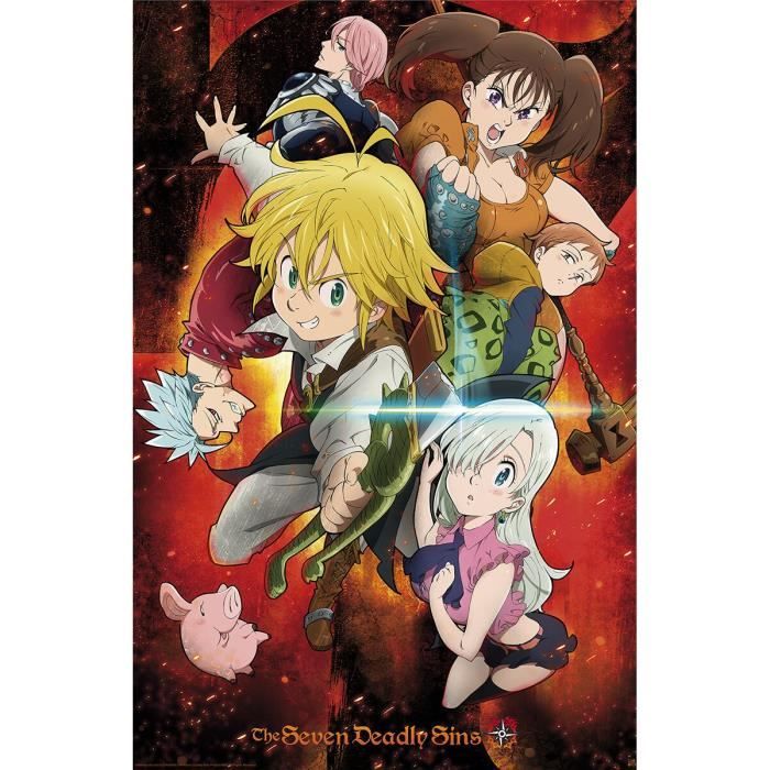 The Seven Deadly Sins Characters Femme Poster Multicolore Cdiscount Maison The Seven Deadly Sins Characters Femme Poster Multicolore Cdiscount Maison