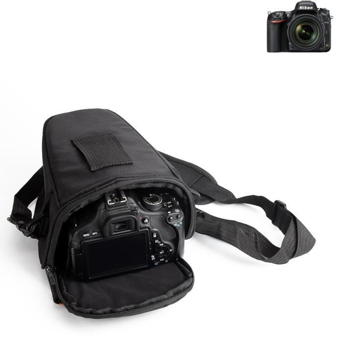 K-S-Trade Housse pour Sony ZV-E10 Compatible avec Sony ZV-E10 Sac Sacoche Pouchette Appareil Photo Anti-Choc DSLR SLR Caméra Housse Protection Étui De Pluie Supplémentaire Noir 1x