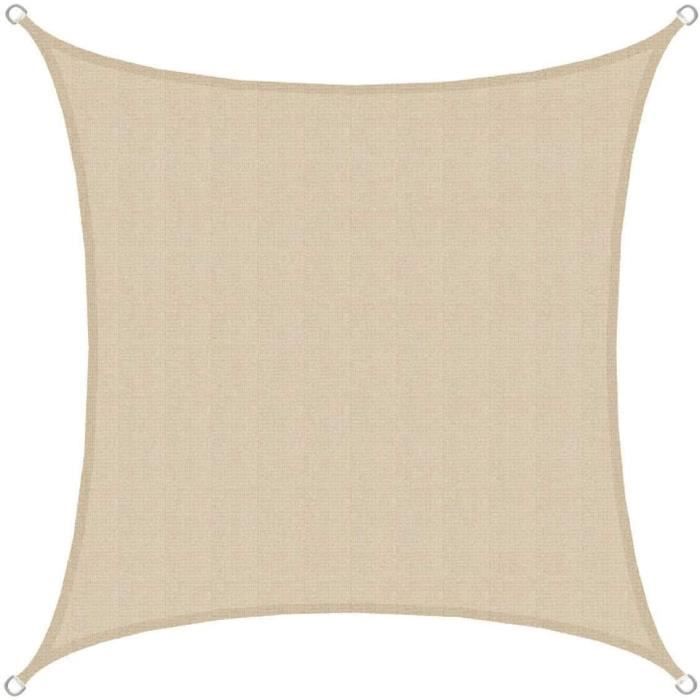 Voile D'ombrage Carrée 4x4 M – Protection UV 90% Pour Jardin, Terrasse, Balcon