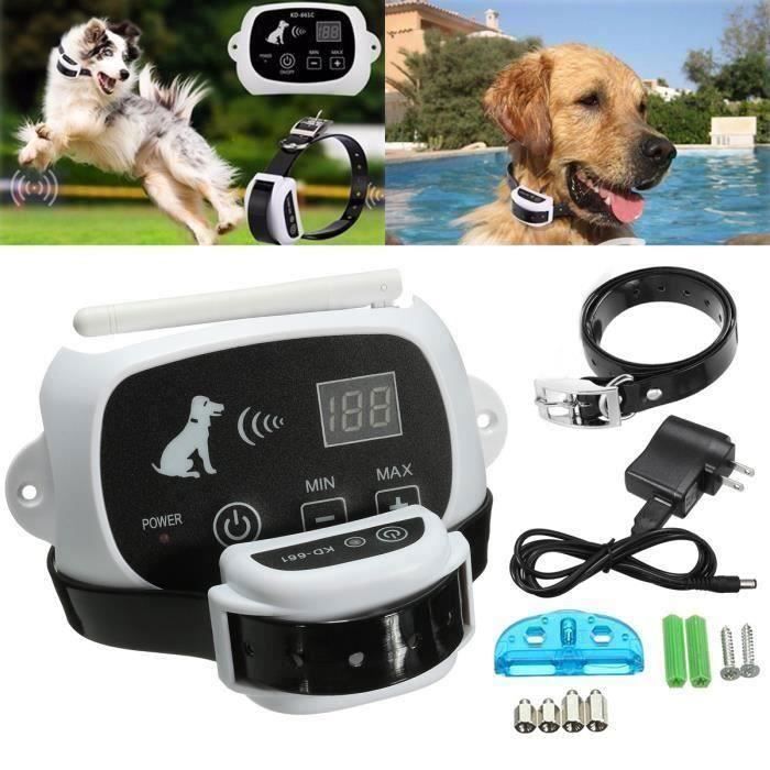 Électrique Clôture Anti-fugue sans Fil Système Émetteur Collier Etanche Pour Chien F0B712