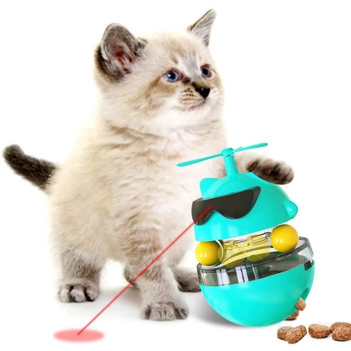 Comparer les prix de Jouet interactif pour chat - ZGEER - MARSEE - 4 en 1 - Balançoire - Distributeur de nourriture réglable - Bleu