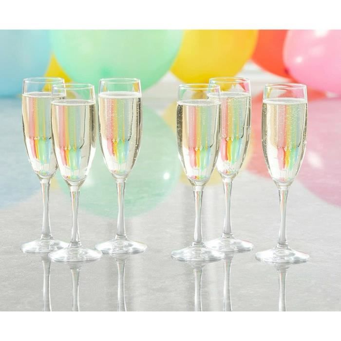 Lot De 6 Flutes à Champagne, Coupe à Champagne En Verre Transparent 21 5 Cl Lot De 6 Flutes à Champagne, Coupe à Champagne En Verre Transparent 21 5 Cl