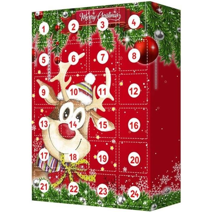 Kit décoration noël,Décorations de noël en Silicone pour adultes et enfants,calendrier de l'avent,compte à rebours de 24 - Type A