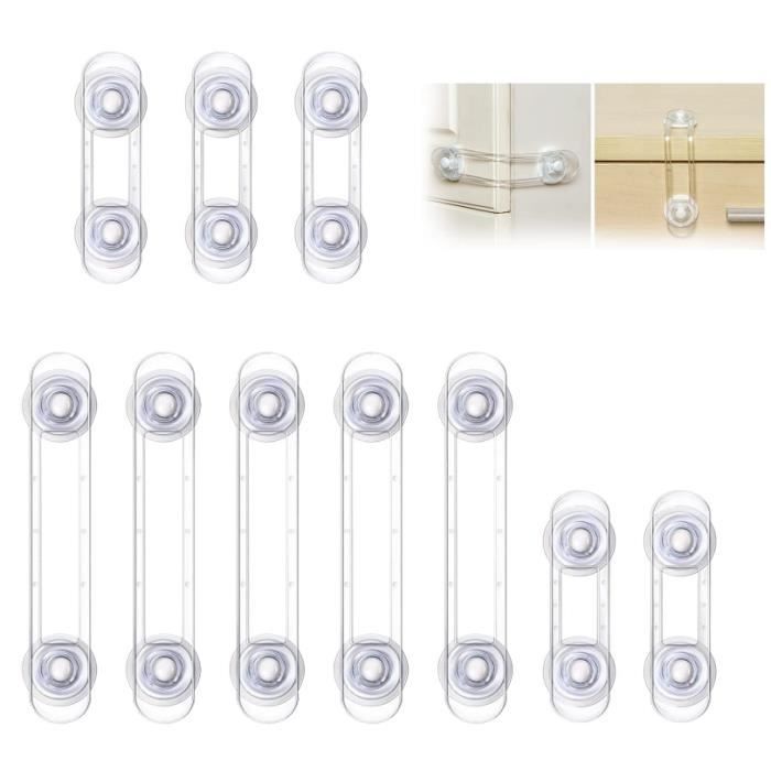 Bloque porte bébé, 10 Pièces Sécurité Serrures pour Bébé Sécurité  Verrouillage, bloc porte securite Transparent, pour Bébé - Cdiscount  Puériculture & Eveil bébé