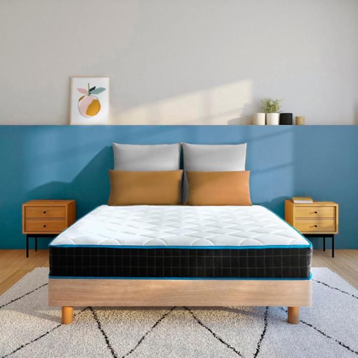 Matelas 140x190 cm Atmosphère7 zones confortergonomiqueressorts ensachéstissu luxegarantie 10 ansFabrication belge