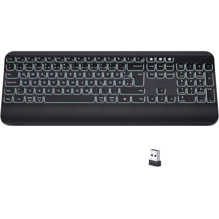 Ensemble Clavier + Souris Sans Fil KM100-A Pour Mac - Rétroéclairé AZERTY - Bluetooth