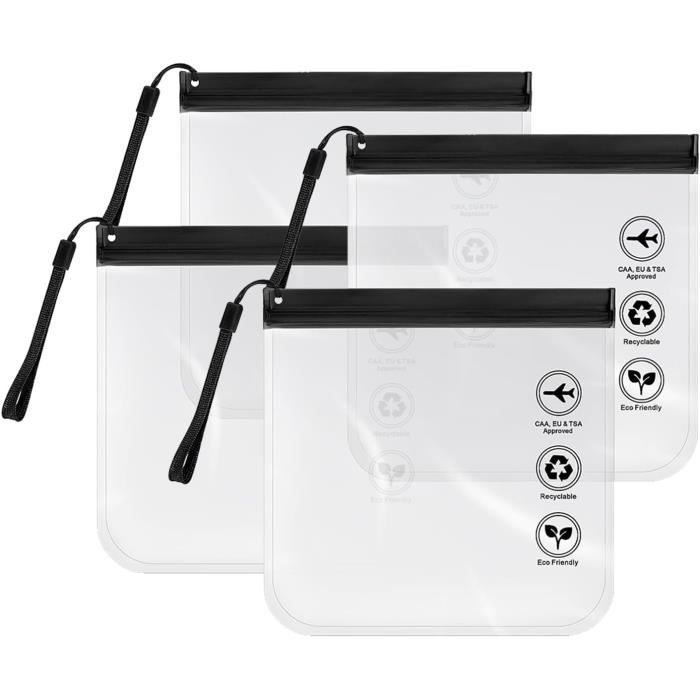 ProCase Trousse de Toilette Transparente [Une Grande + Une Petite], TSA Approuvé Kit de Voyage