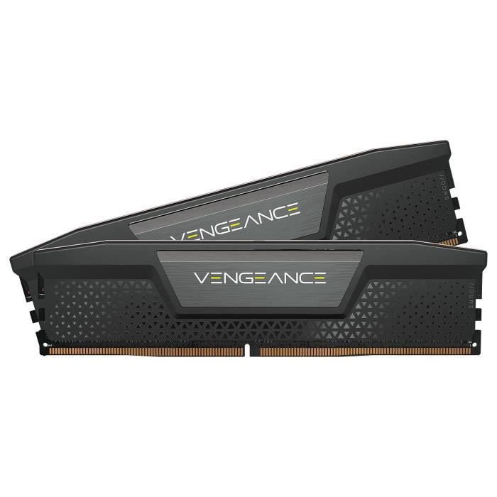 Mémoire RAM - CORSAIR - Vengeance DDR5 - 64GB 2x32GB DIMM - 5200MT/s - Optimisé pour AMD - Unbuffere