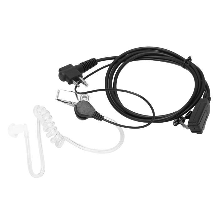 Oreillette Talkie-Walkie Tube Acoustique Transparent Pour Sepura STP8000 STP9000 - 2 Clips Collier