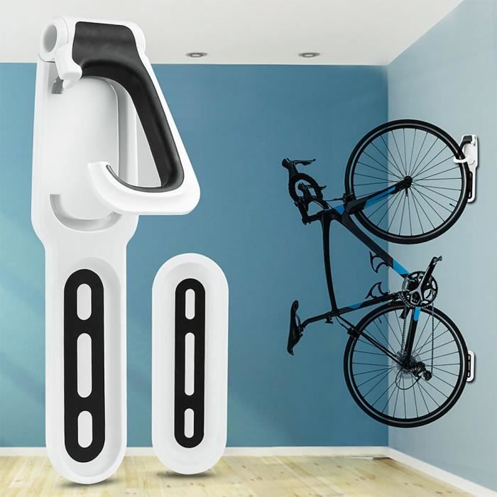 Porte Vélo Mural pour 1 vélo DIY MORE Range Vélo Pliable Rapide et Facile à  Utiliser Silicone Protège Jantes Max18 kg Blanc - Cdiscount Auto