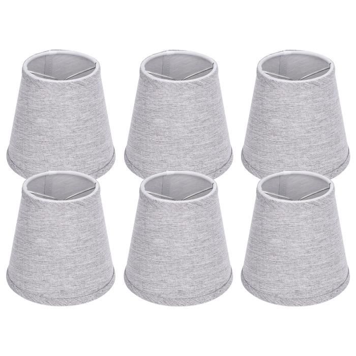 Lot de 2 Abat-jours E14 pour Lampe Table de Chevet et Murale, Remplacement en Lin pour Lampe