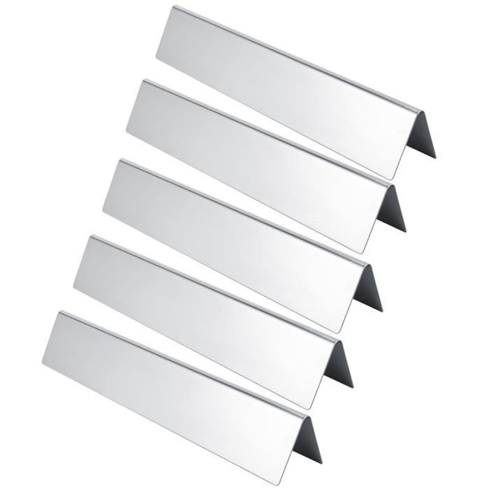 Boucliers De Plaque Chauffante En Acier Inoxydable - Lot De 4, 37.15 X 10.80 Cm, Pour Barbecues Charbroil, Kenmore, Thermos, Master Forge