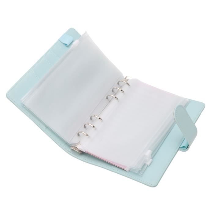 12 Pochettes Classeur A6 EFUTURETIME - PVC, Fermeture Zip, 6 Trous, Imperméables