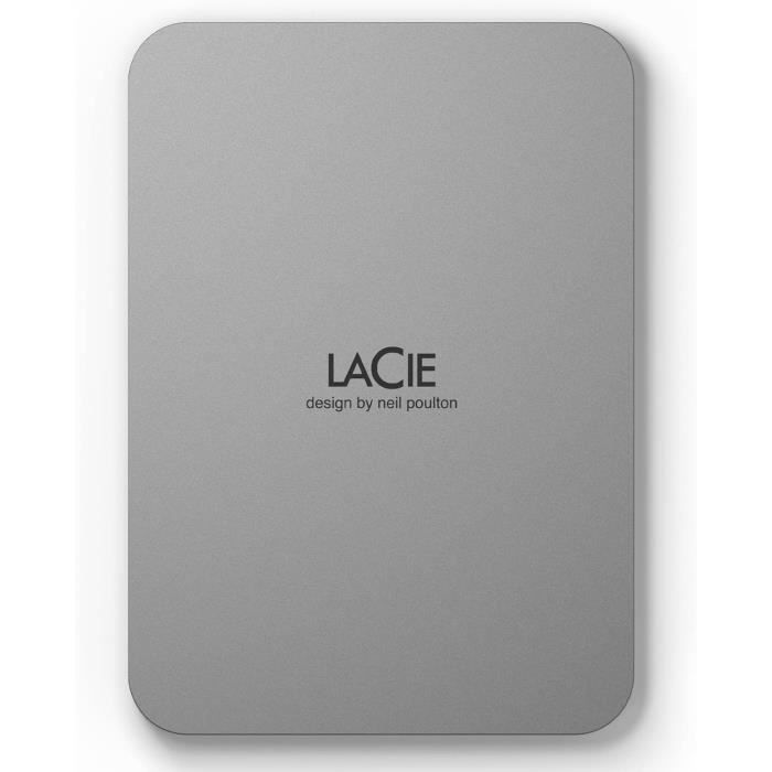 Lacie Mobile Drive (2022) Disque Dur Externe 5 To 2.5" Usb Type-c 3.2 Gen 1 (3.1 Gen 1) Gris - vue 2