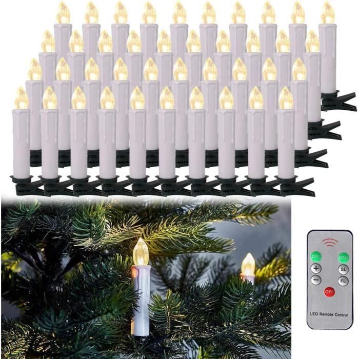 Bougies LED Vacillantes – Lot De 40 Avec Télécommande, Parfait Pour Noël Et Fêtes