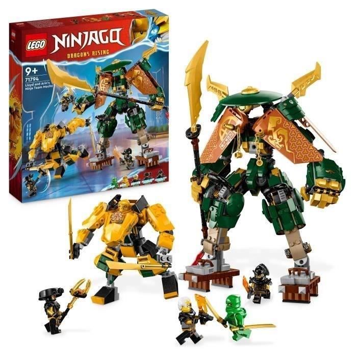 LEGO® NINJAGO 71794 L'Équipe de Robots des Ninjas Lloyd et Arin, Jouet de Ninja pour Enfants