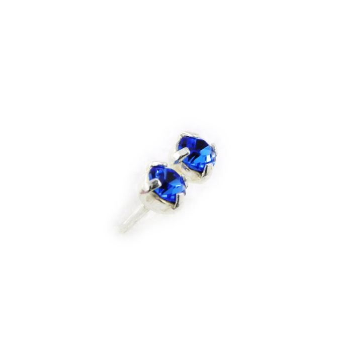 Boucles d'Oreilles Original Bleu roi électrique/Gris Argent
