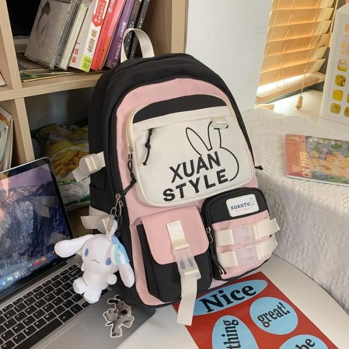 Sac à Dos KPop Demon Hunters - Grande Capacité, Port USB, Rose - Pour école, Fans K-pop
