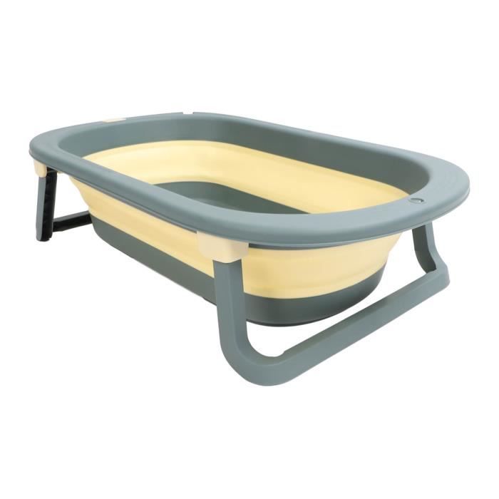 Baignoire Bébé Pliable Sur Pied INeibo - Évolutive 0-36 Mois, Avec Coussin Et Vidange - Gris - 3