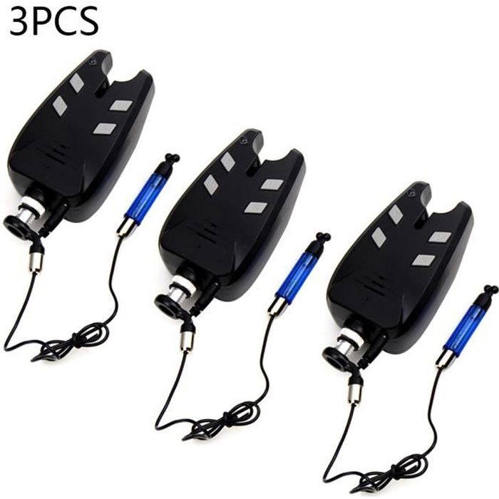 Indicateur De Touche Lumineux Pour Canne à Pêche De Nuit - Pointe LED Avec Alarme Sonore, Piles Bouton Incluses