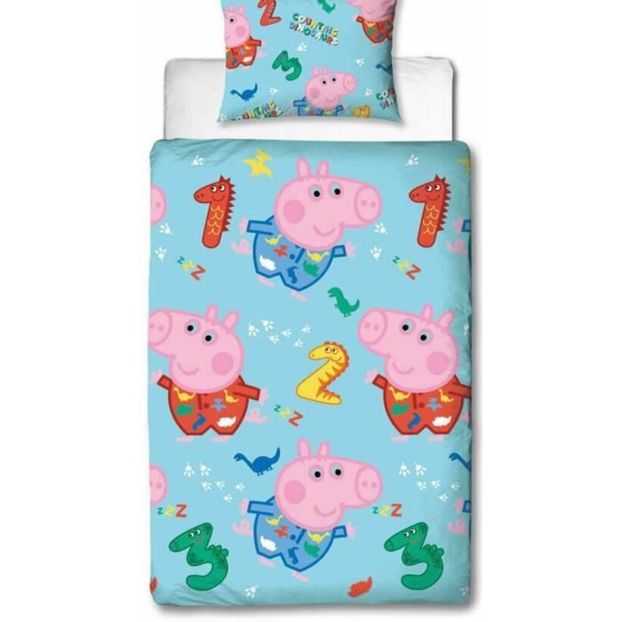 Herding Parure De Lit Réversible Pour Enfants, Petit Lapin, Housse De Couette 100x135 Cm, Taie D'Oreiller 40x60 Cm, Coton/Renforcé, Blanc