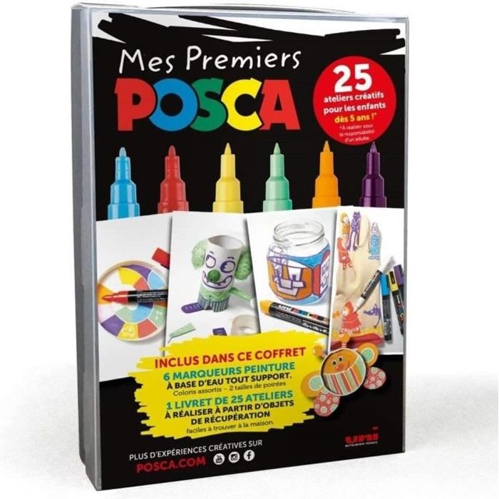 Marqueur pointe conique extra-fine - Posca - Blanc - PC1MC - Les Marqueurs  - Art graphique